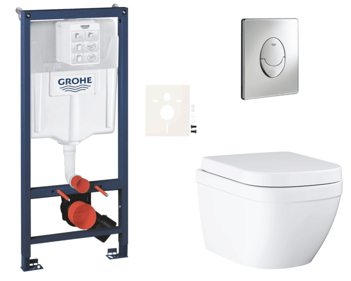 Závěsný wc set do lehkých stěn / předstěnová montáž Grohe Euro Ceramic SIKOGRSEUSA Grohe