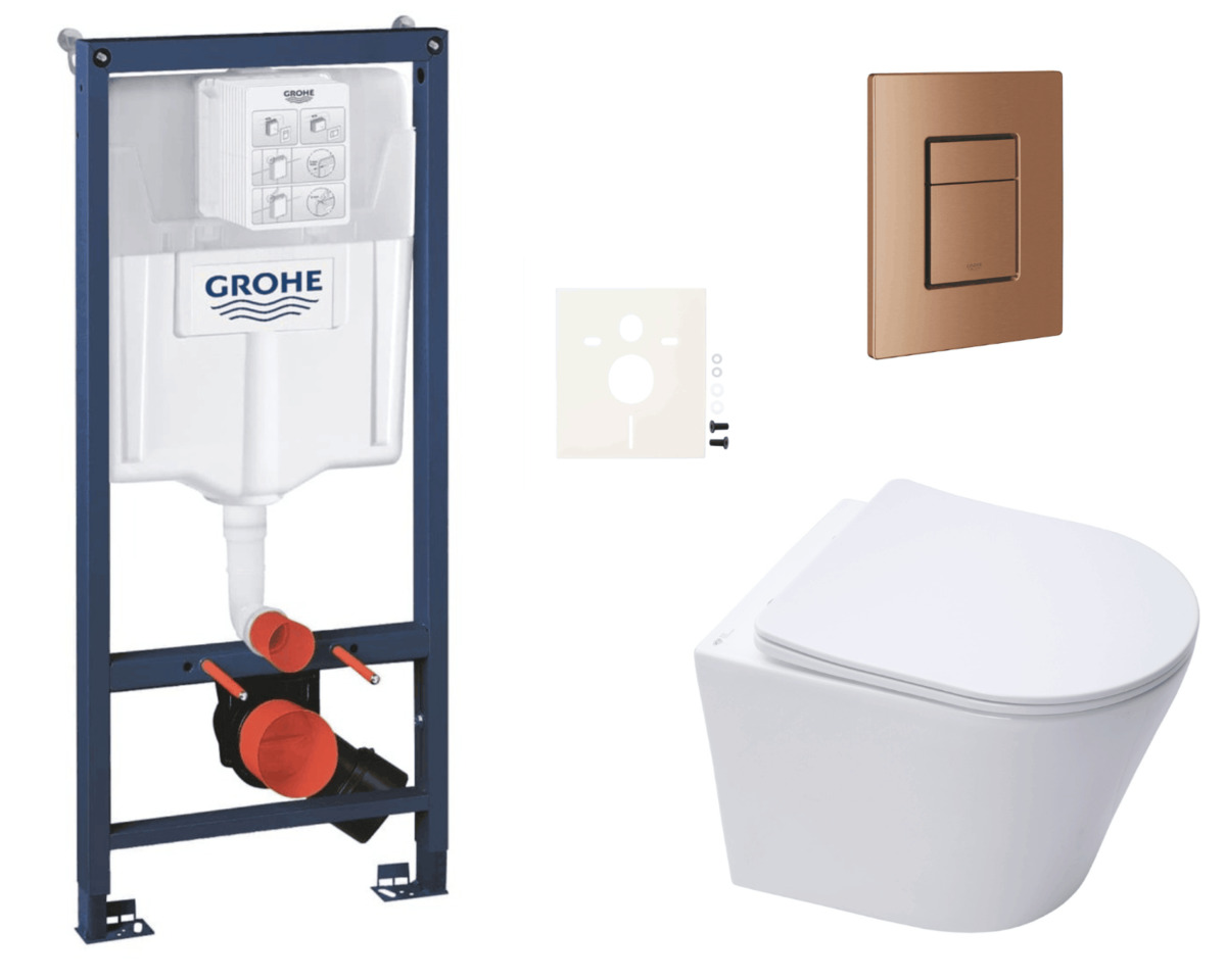 Závěsný wc set do lehkých stěn / předstěnová montáž Swiss Aqua Technologies Infinitio SIKOGRSIN10SCDL0 Grohe
