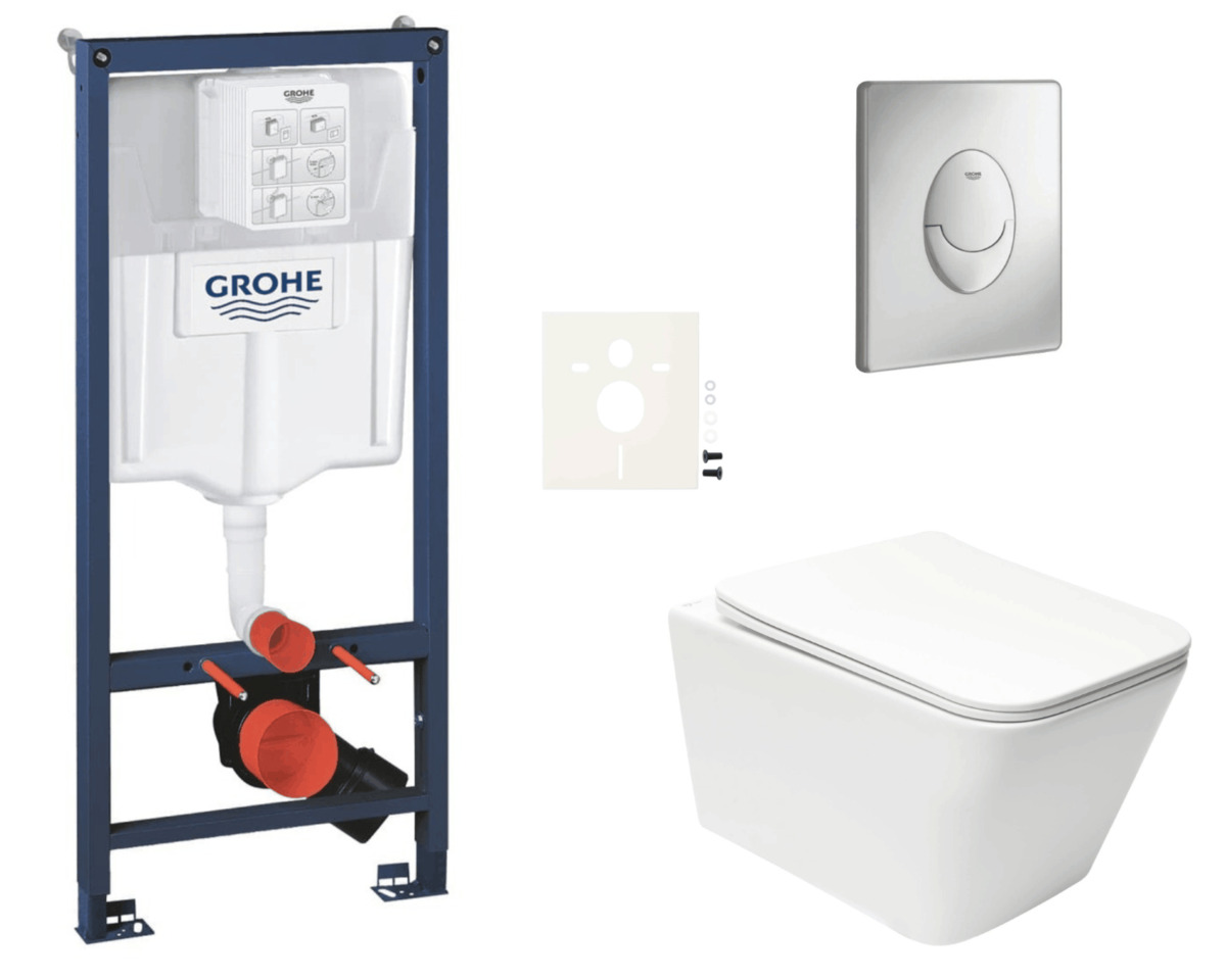 Závěsný wc set do lehkých stěn / předstěnová montáž Swiss Aqua Technologies Infinitio SIKOGRSIN12SAP00 Grohe