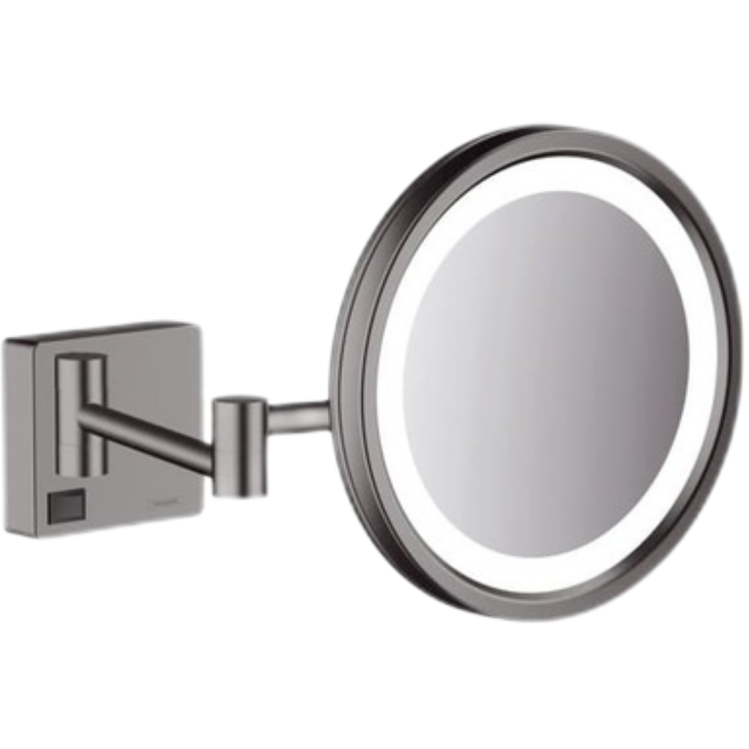 Hansgrohe AddStoris kosmetické zrcátko sklopné kartáčovaný černý chrom 41 790 340 Hansgrohe