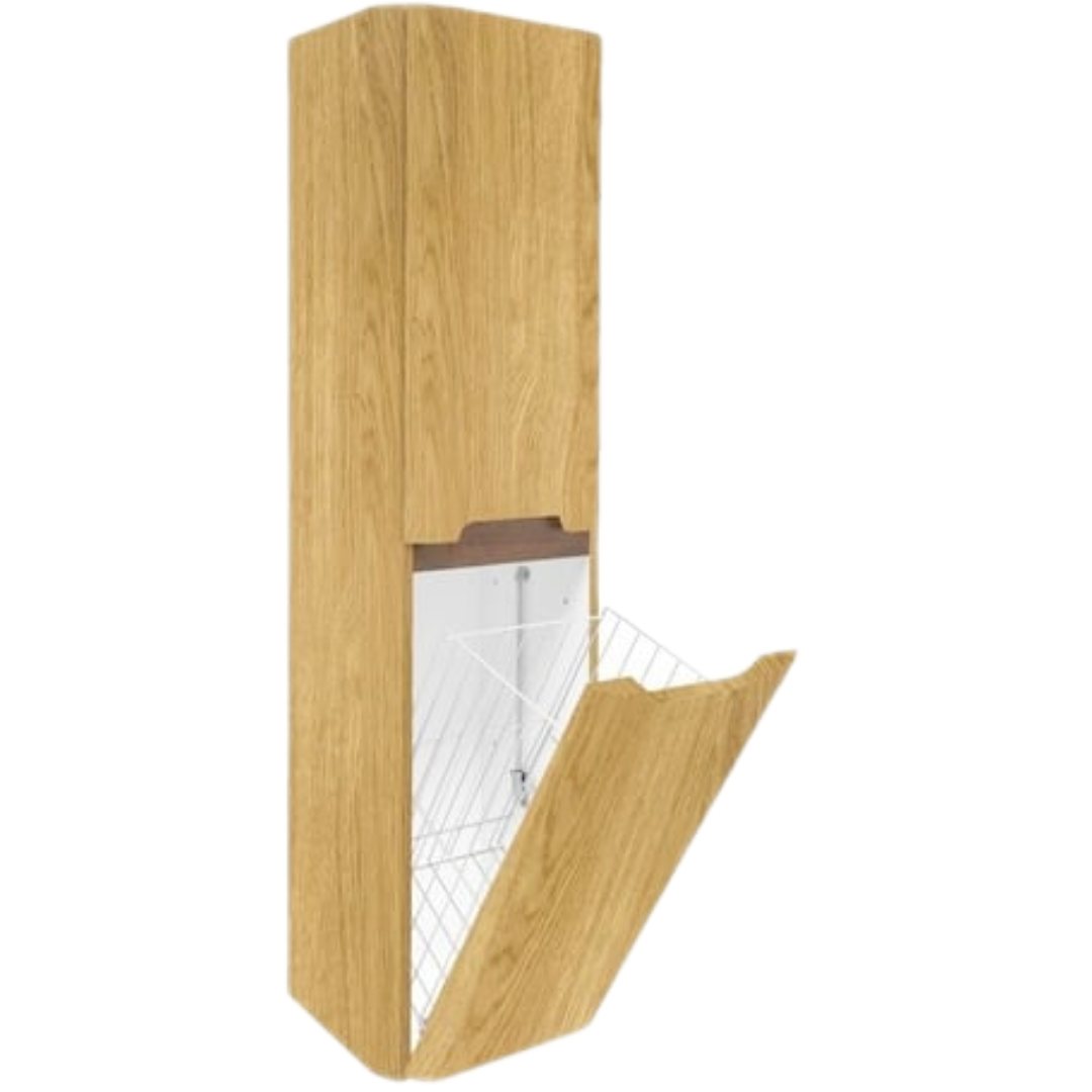Koupelnová skříňka vysoká s košem na prádlo SAT Fusion 40x149x33 cm dub medový mat SATFUSIONV40DMK SAT