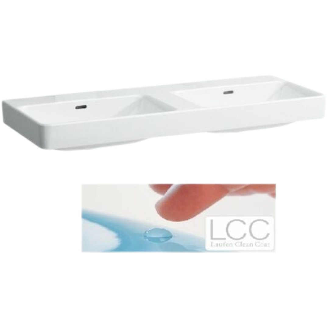 Laufen Pro S dvojumyvadlo 130x46 cm bez otvoru pro baterii h8149684001091 1496.8.400.109.1 Laufen