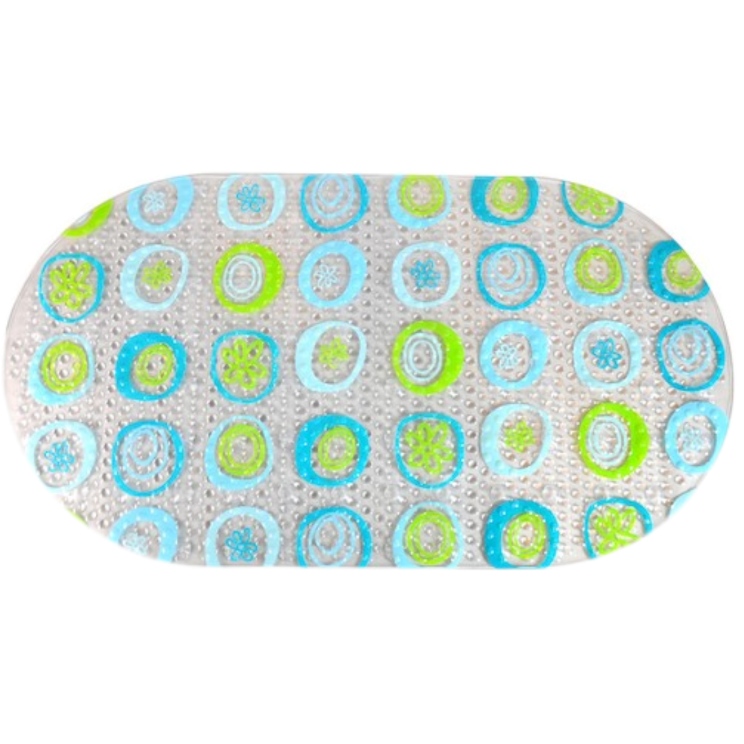 Protiskluzová podložka do koupelny Multi 68x38 cm modrozelená PRED209 Multi