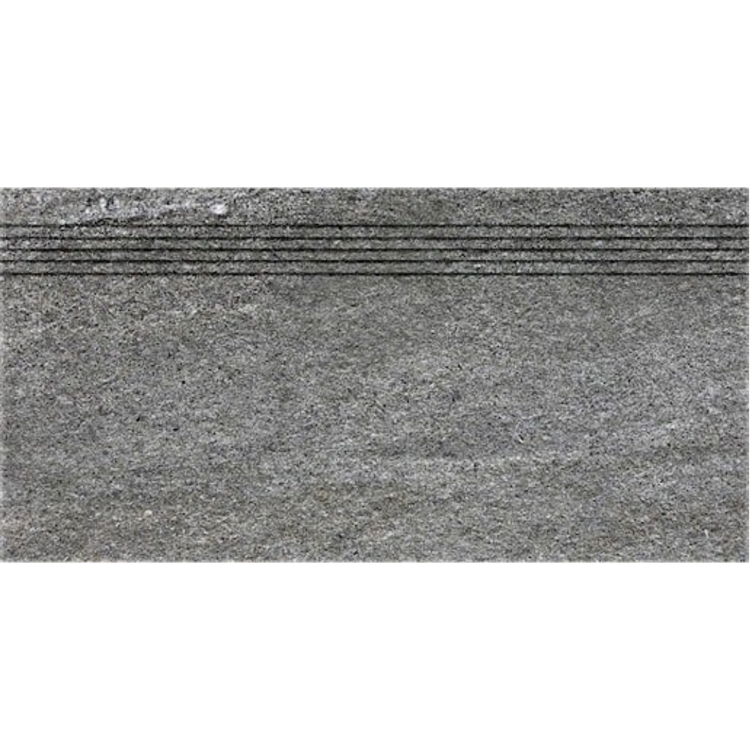 Schodovka Rako Quarzit tmavě šedá 30x60 cm mat DCVSE738.1 Rako