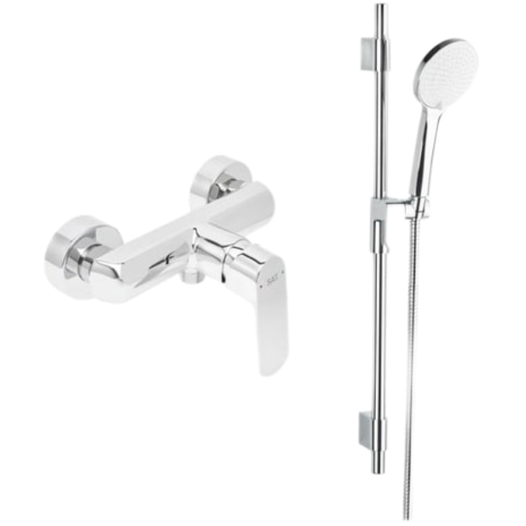 Sprchová baterie SAT Feel se sprchovým setem 150 mm chrom SATBSFEEL268SET1 SAT