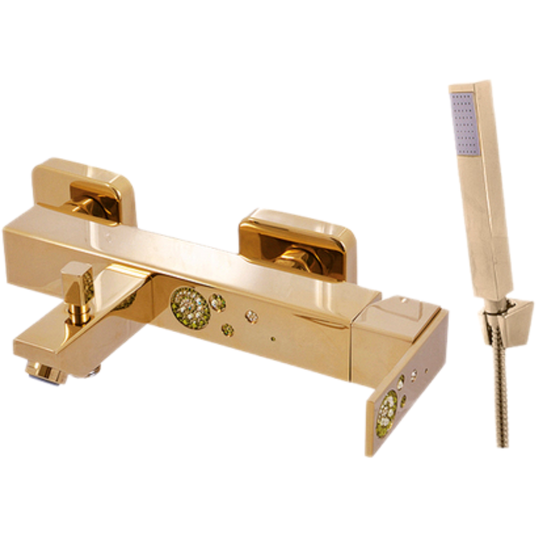 Vanová baterie RAV SLEZÁK se sprchovým setem 150 mm zlatá ROYAL1054.5/1Z RAV SLEZÁK