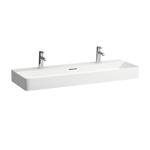 Laufen Val umyvadlo 120x42 cm se dvěma otvory pro baterii H8102894001071 Laufen