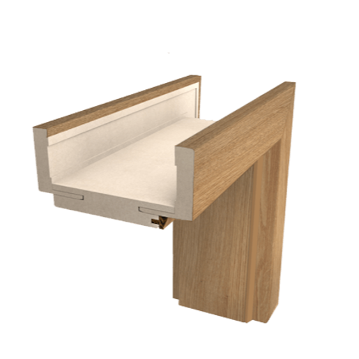 Obložková zárubeň Naturel 60 cm pro tloušťku stěny 14-16 cm jilm levá O4J60L Naturel