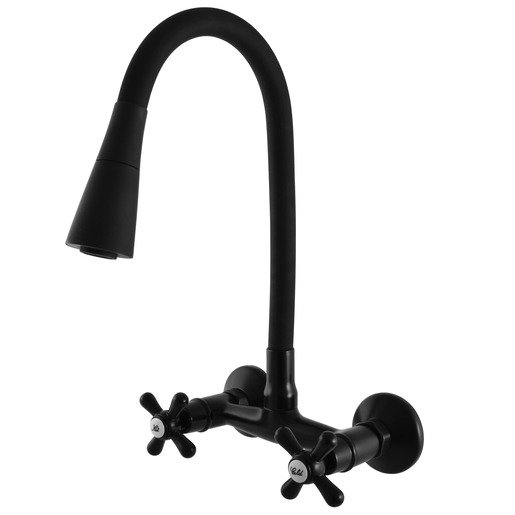 RAV SLEZÁK Morava RETRO dřezová baterie se silikonovým ramínkem 150 mm černá matná mk102.5/13cmat MK102.513CMAT RAV SLEZÁK