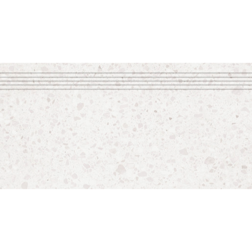 Schodovka Rako Porfido bílá 30x60 cm mat / lesk DCPSE810.1 Rako