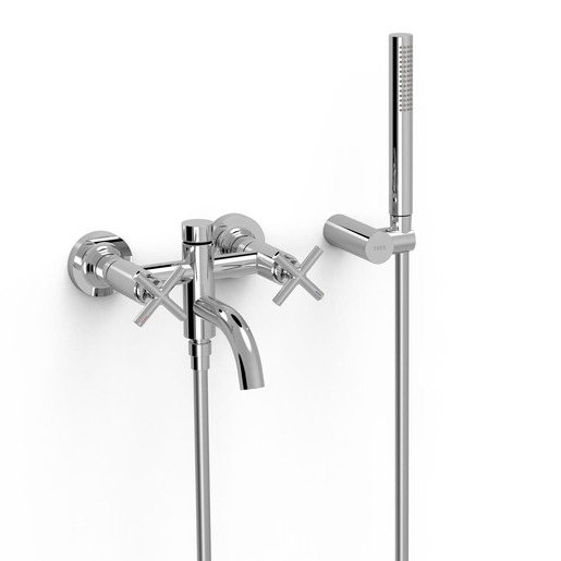 Vanová baterie TRES Montblanc se sprchovým setem 150 mm chrom 28317601 TRES