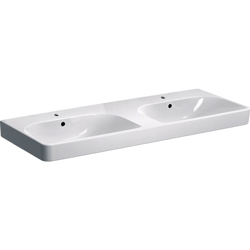 Geberit Smyle Square dvojumyvadlo 120x48 cm dva otvory pro baterii 500.223.01.1 Geberit