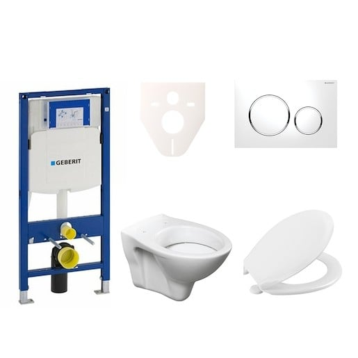 Cenově zvýhodněný závěsný WC set Geberit do lehkých stěn / předstěnová montáž+ WC S-Line S-line Pro 111.300.00.5NR4 S-Line