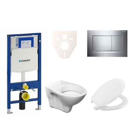 Cenově zvýhodněný závěsný WC set Geberit do lehkých stěn / předstěnová montáž+ WC S-Line S-line Pro 111.300.00.5NR6 S-Line