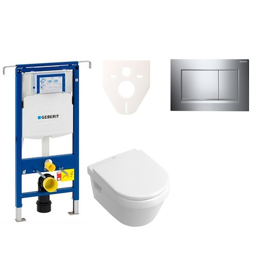 Cenově zvýhodněný závěsný WC set Geberit do lehkých stěn / předstěnová montáž+ WC Villeroy & Boch Omnia Architectura 111.355.00.5NB6 Villeroy & Boch
