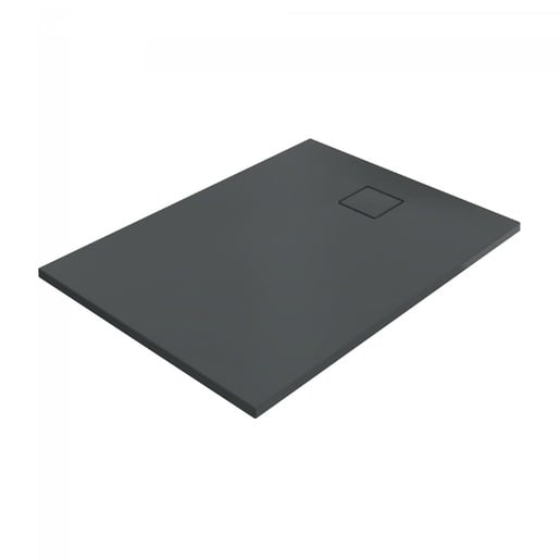 Hüppe EasyFlat sprchová vanička obdélníková 100x80 cm litý mramor antracitová matná EF0203.128 Hüppe