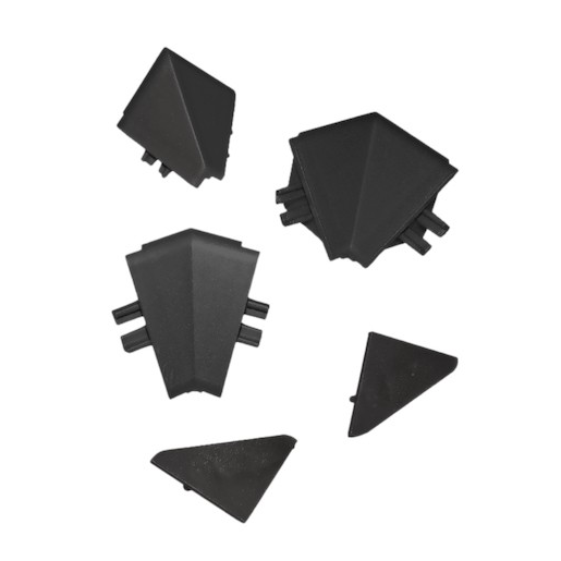 Koncovky těsnící lišty Naturel Easy černá