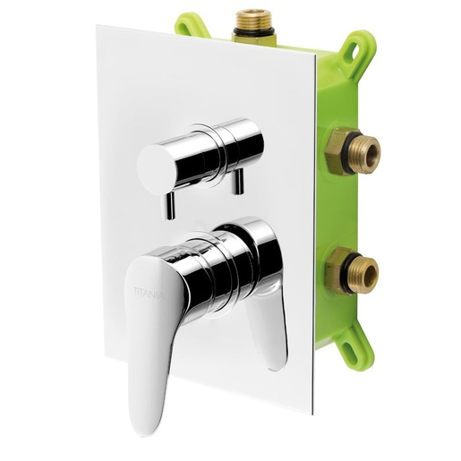 Novaservis Iris New sprchová a vanová baterie včetně podomítkového tělesa chrom box94451rx