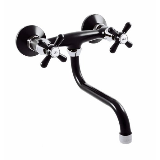 RAV SLEZÁK Morava dřezová baterie s otočným ramínkem 100 mm černá matná/chrom mk101.0/21cmatc MK101.021CMATC RAV SLEZÁK