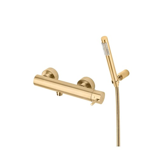 Sprchová baterie Paffoni Light se sprchovým setem 150 mm broušená zlatá LIG168DHGSP Paffoni