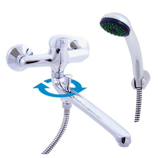 Vanová baterie RAV SLEZÁK Sázava se sprchovým setem 100 mm chrom SA357.0/1 RAV SLEZÁK