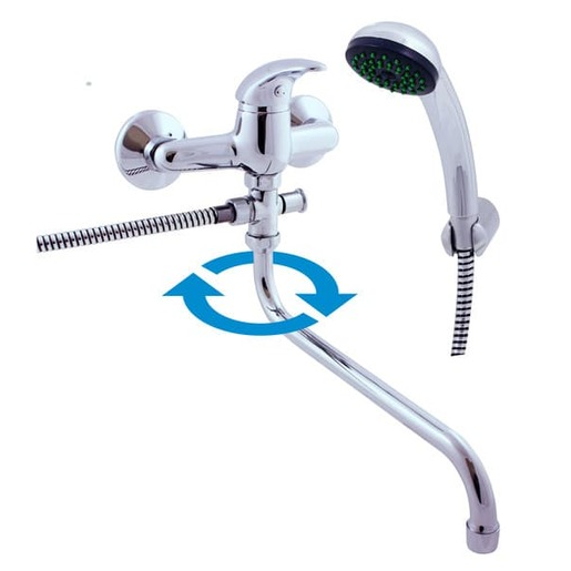 Vanová baterie RAV SLEZÁK Sázava se sprchovým setem 150 mm chrom SA356.5/1 RAV SLEZÁK