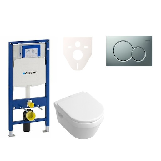 Závěsný set WC Villeroy & Boch Omnia Architectura + modul Geberit Duofix s tlačítkem Sigma 01 chrom mat 111.300.00.5 NB3 Villeroy & Boch
