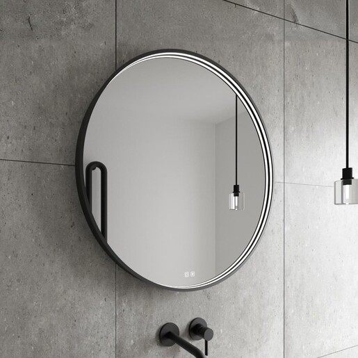 Zrcadlo se senzorem Nimco 60x60 cm černá matná ZPC31000RVX90 Nimco