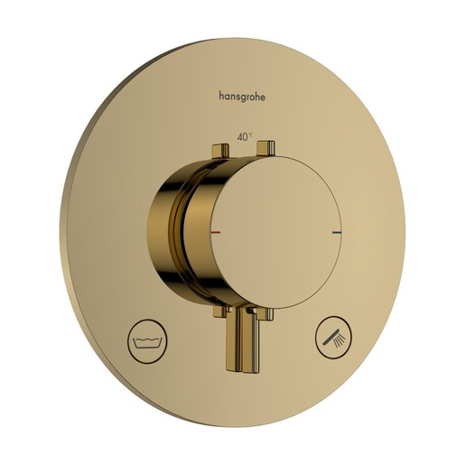 Hansgrohe Ecostat Comfort S sprchová a vanová baterie bez podomítkového tělesa leštěný vzhled zlata 33718990 Hansgrohe