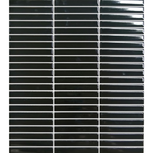 Keramická mozaika Premium Mosaic Kit Kat black 28x31 cm lesk MOSKK3BKL Premium Mosaic