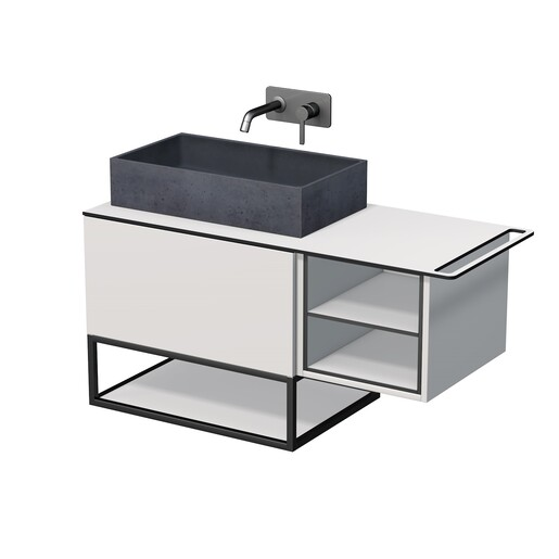 Koupelnová skříňka pod umyvadlo Naturel Oxo 110x58x50 cm bílá mat OXO110L701ZKDPBM Naturel