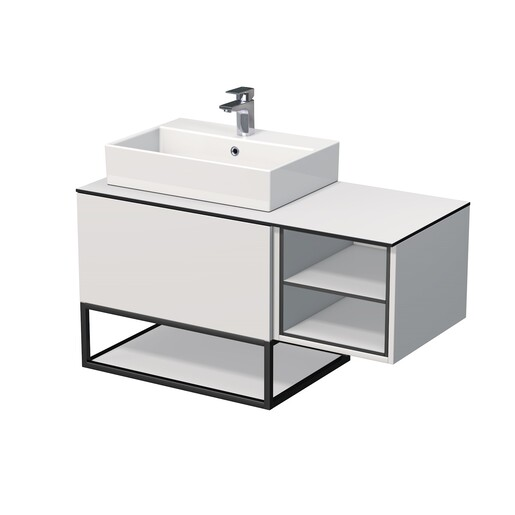 Koupelnová skříňka pod umyvadlo Naturel Oxo 110x58x50 cm bílá mat OXO110L701ZKDSBM Naturel