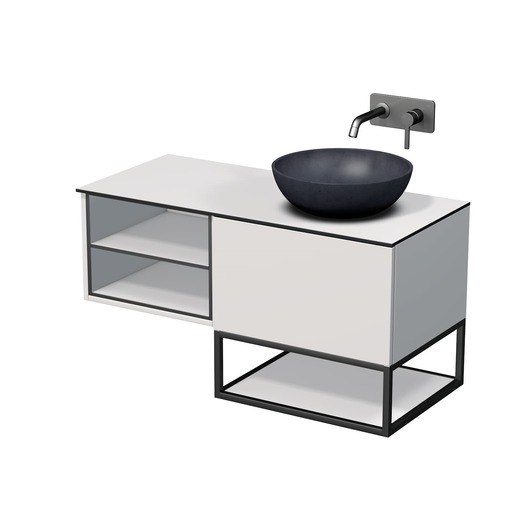 Koupelnová skříňka pod umyvadlo Naturel Oxo 110x58x50 cm bílá mat OXO110P601ZKDSBM Naturel