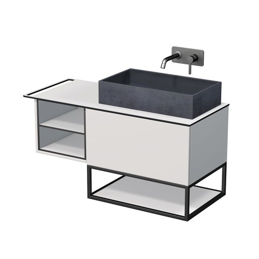 Koupelnová skříňka pod umyvadlo Naturel Oxo 110x58x50 cm bílá mat OXO110P701ZKDLBM Naturel