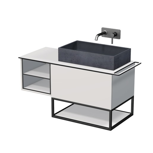 Koupelnová skříňka pod umyvadlo Naturel Oxo 110x58x50 cm bílá mat OXO110P701ZKDPBM Naturel