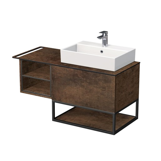 Koupelnová skříňka pod umyvadlo Naturel Oxo 110x58x50 cm měď mat OXO110P701ZKDLM Naturel