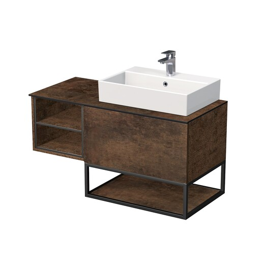 Koupelnová skříňka pod umyvadlo Naturel Oxo 110x58x50 cm měď mat OXO110P701ZKDSM Naturel