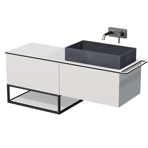 Koupelnová skříňka pod umyvadlo Naturel Oxo 140x58x50 cm bílá mat OXO140701ZKDPBM Naturel