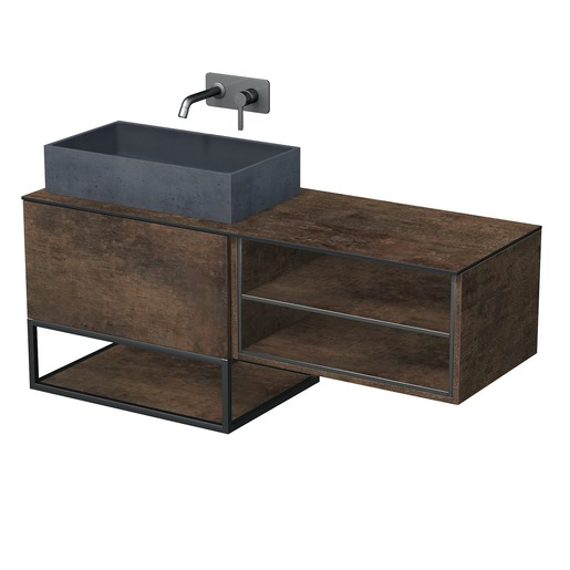 Koupelnová skříňka pod umyvadlo Naturel Oxo 140x58x50 cm měď mat OXO140701ZKDSM Naturel