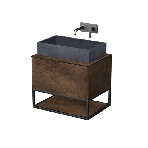 Koupelnová skříňka pod umyvadlo Naturel Oxo 70x58x50 cm měď mat OXO701ZKDM Naturel
