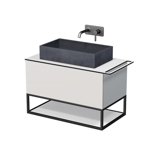 Koupelnová skříňka pod umyvadlo Naturel Oxo 90x58x50 cm bílá mat OXO901ZKDPBM Naturel
