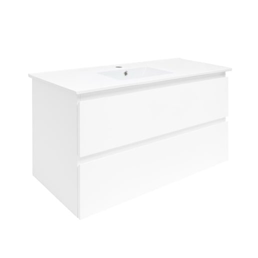 Koupelnová skříňka s umyvadlem SAT B-Way 99x50x45 cm bílá lesk BWAY2100WU4BI SAT