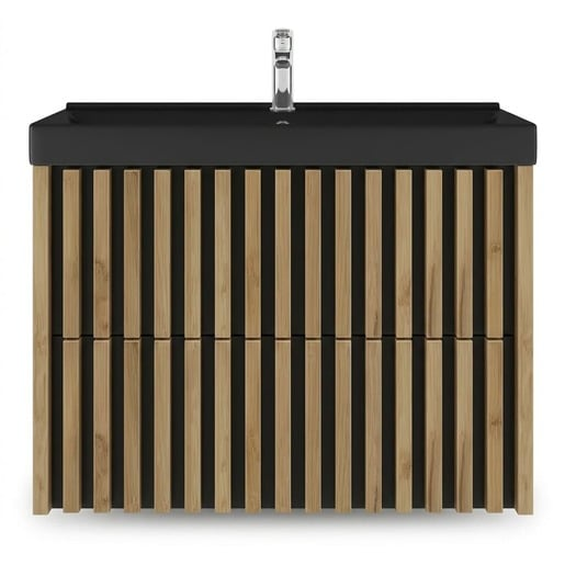 Koupelnová skříňka s umyvadlem SAT Delano 80x46 cm dub mat DELANO80ZDCUMB SAT