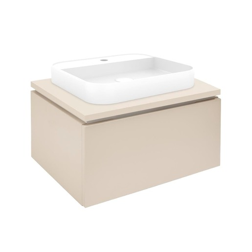 Koupelnová skříňka s umyvadlem a krycí deskou SAT Feel 60x30x46 cm béžová mat SATFEEL60BEDU SAT
