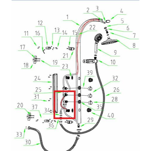 ND Anima Easyshower propojovací hadička 4 NDESHAD4 Anima