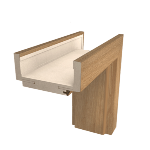Obložková zárubeň Jilm antracit Naturel 60 cm pro tloušťku stěny 26-28 cm levá O10J60L Naturel