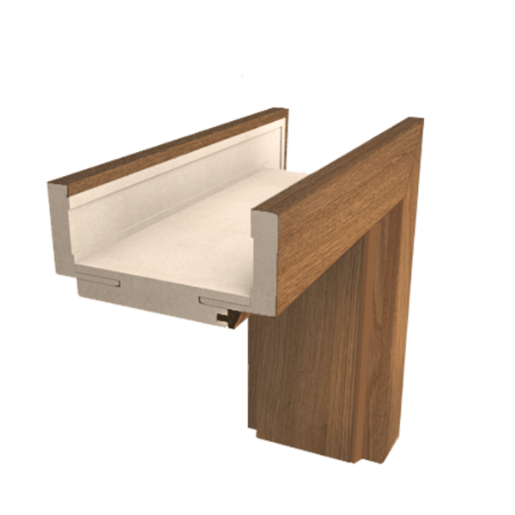 Obložková zárubeň ořech karamel Naturel 80 cm pro tloušťku stěny 28-30 cm levá O11OK80L Naturel