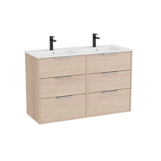 Roca Optica koupelnová skříňka s dvojumyvadlem 120x58x45