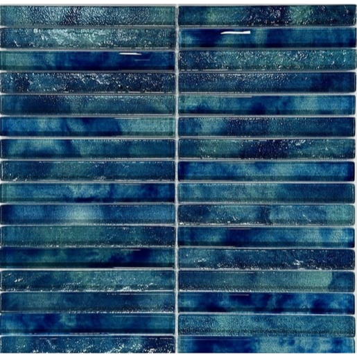 Skleněná mozaika Premium Mosaic deep blue 30x30 cm lesk MOSPTK3 Premium Mosaic