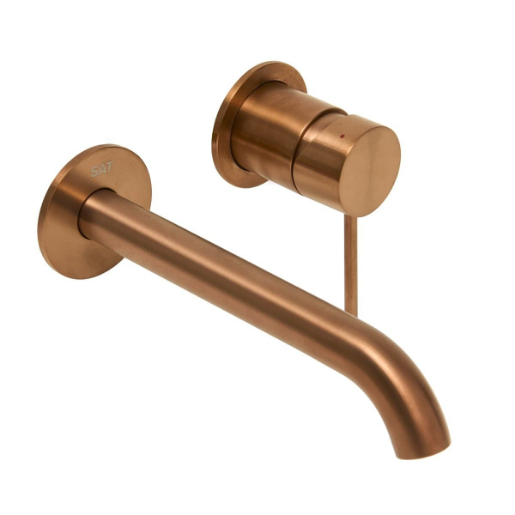 Umyvadlová baterie SAT Aurum včetně podomítkového tělesa broušená rose gold SATBAUR101BRG SAT